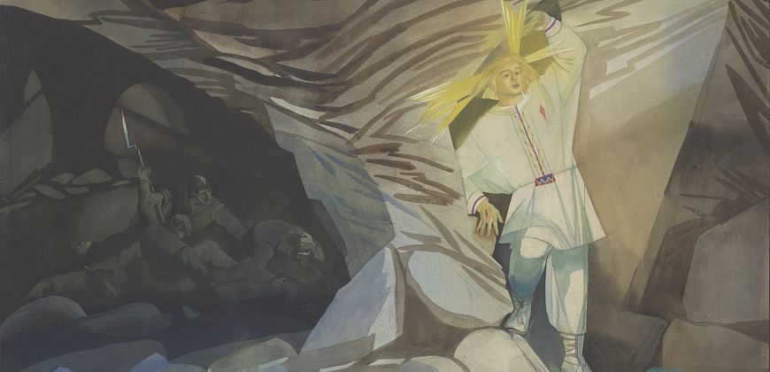 Zofia Stryjeńska, Wyjście z grobu, z cyklu Pascha, 1918, zbiory Muzeum Narodowego w Warszawie, fot. A. Oleksiak